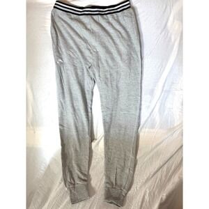 Starter Black Label Mens Gray Waffle Knit Thermal Pants Striped Waistband Size M